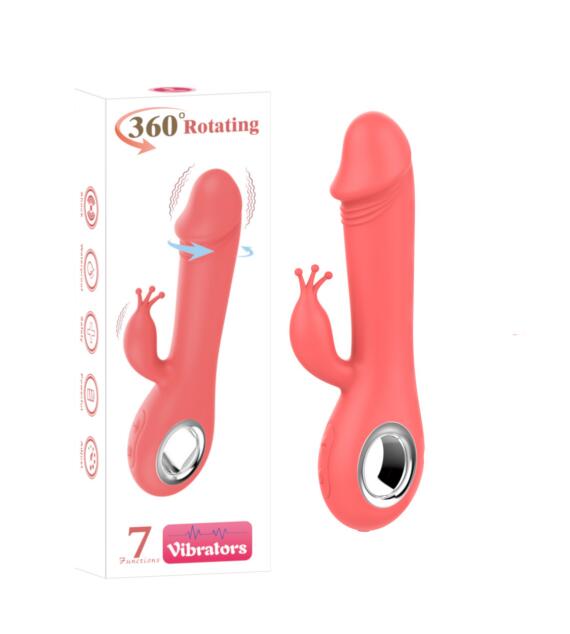 360 Rotation Vibrators 18cm Uzunluklu USB Şarjlı Silikon Materyelli Vibratör