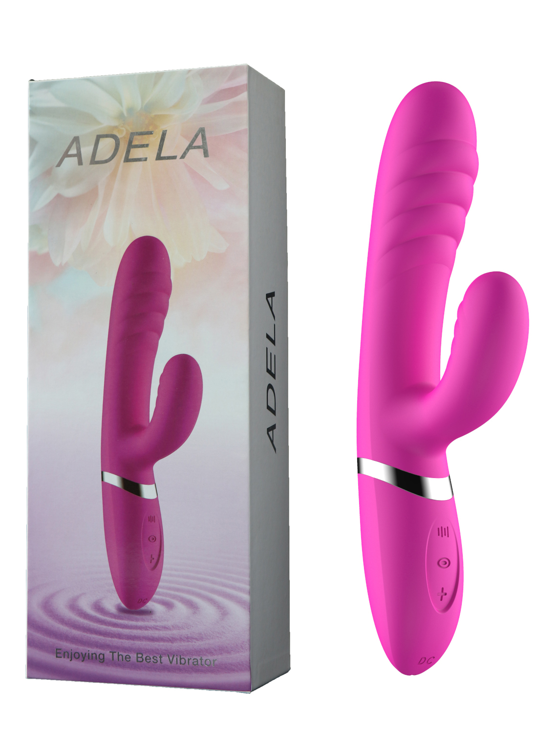 100% Silikon, USB Şarj Edilebilir, 21 cm Boyutunda, Klitorik Uyarıcı Özellikli Adela Vibratör