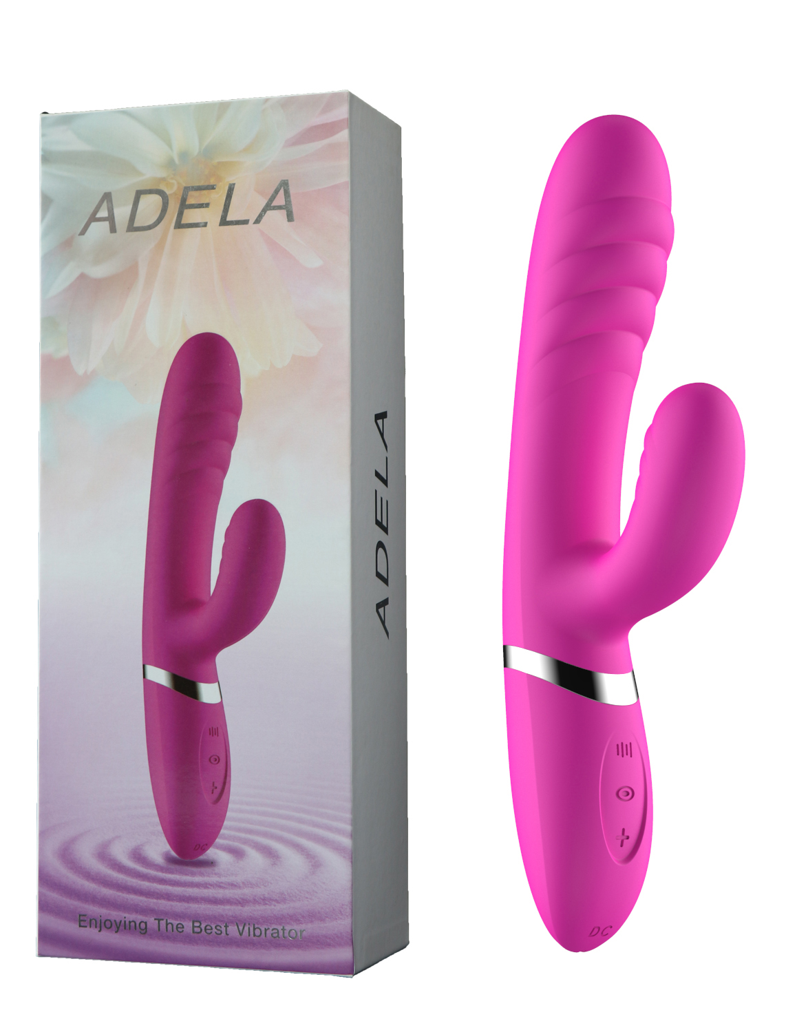 ADELA VIBRATOR - USB Şarj Edilebilir, 21 CM Boy, Cilt Dostu Silikon Materyal, 2 Motorlu, 12 Fonksiyonel Titreşim, Klitorix Uyarıcılı Tavşan Vibratör