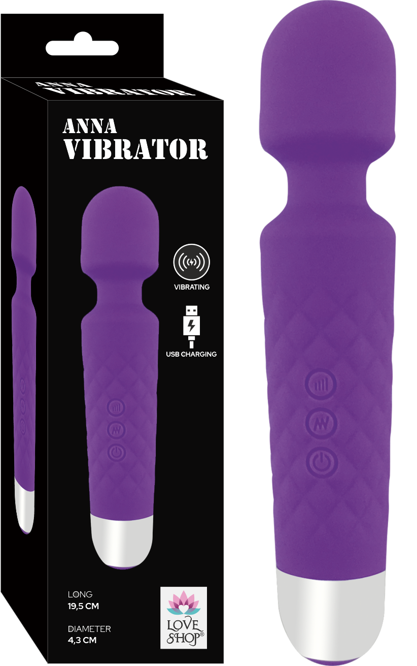 ANNA Vibrator - Yüksek Kalite, Şarj Edilebilir, 20 Mod Titreşimli, 360 Derece Bükülebilir Başlık