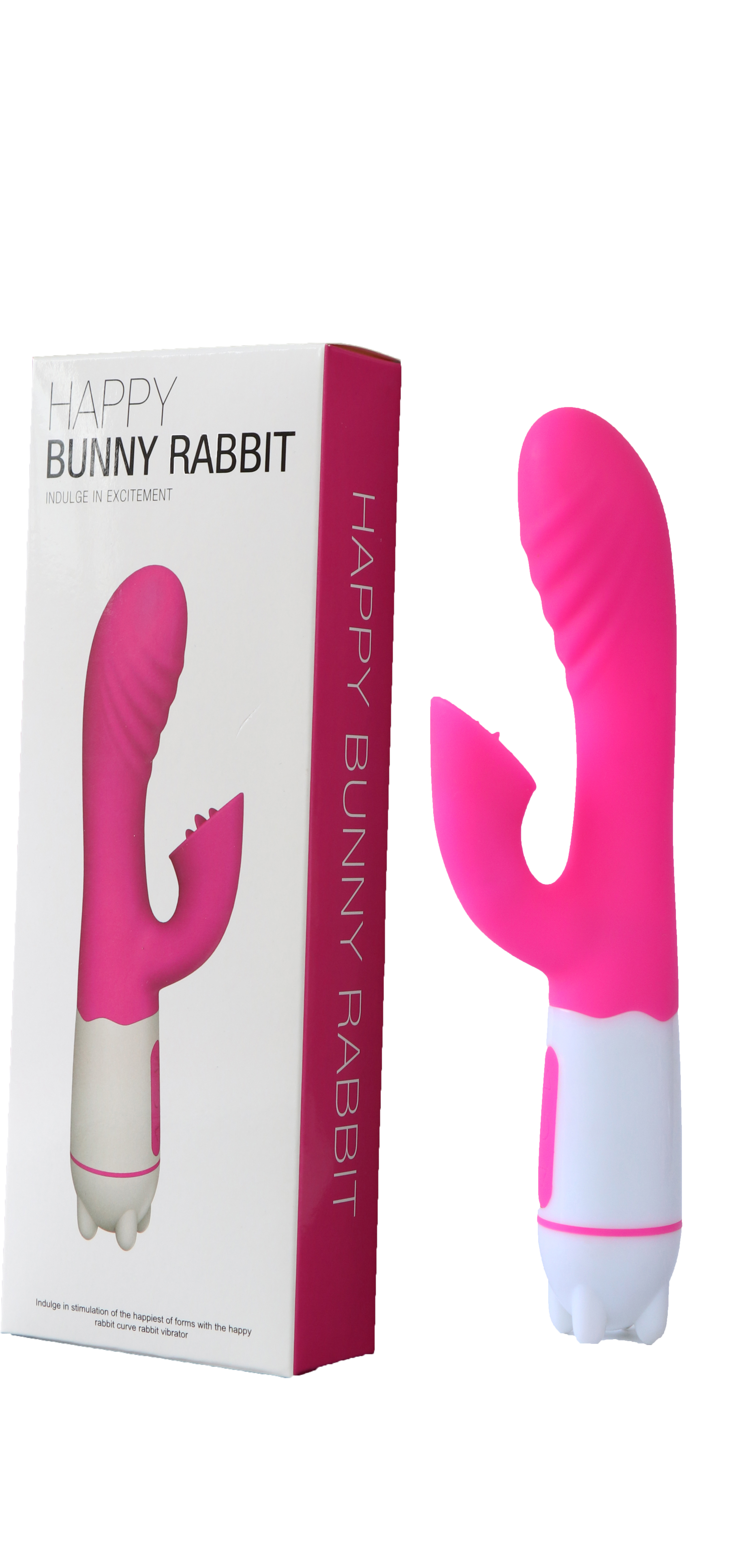 HAPPY BUNNY RABBIT - %100 Silikon, USB Şarj Edilebilir, 19 cm Boy, 36 Mod Titreşimli, Klitoriks Uyarıcılı Tavşan Vibratör