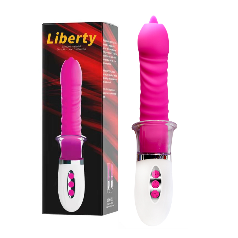 Liberty 100% Silikon USB Şarj Edilebilir 24cm Vakumlu 3 Motorlu Rotasyonlu Vajina İçi Vibratör