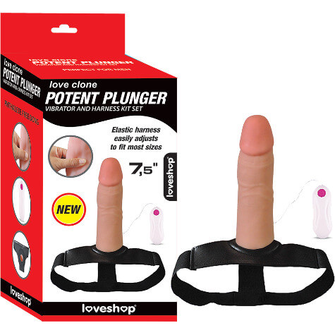 Potent Plunger - İçi Boş Belden Bağlamalı 18 cm Love Clone Özellikli