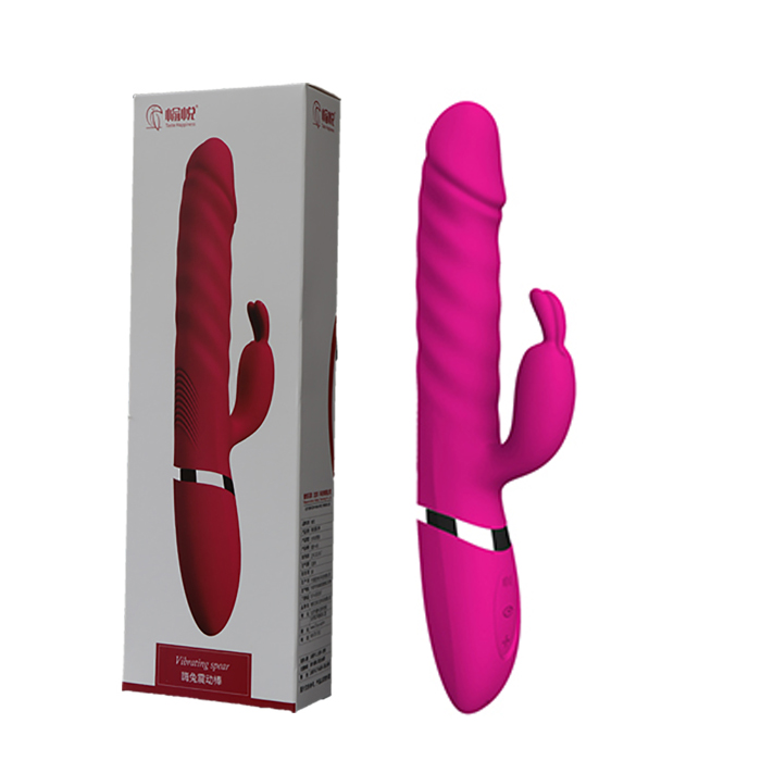 REBECCA VIBRATOR, USB Şarj Edilebilir, 23cm Boy, 2 Motorlu, Cilt Dostu Silikon, Kliks Uyarıcılı Tavşan Vibratör