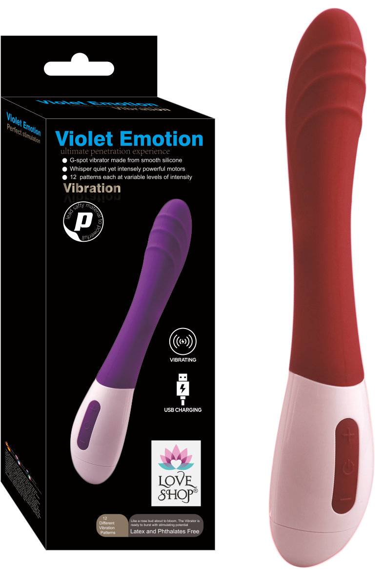 Violet Emotion Dual Vibration Klitoris Uyarıcı Vibratör - USB Şarj Edilebilir, 100% Silikon, 20CM Boyunda