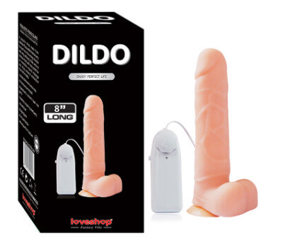 Vibrating Dildo 8''